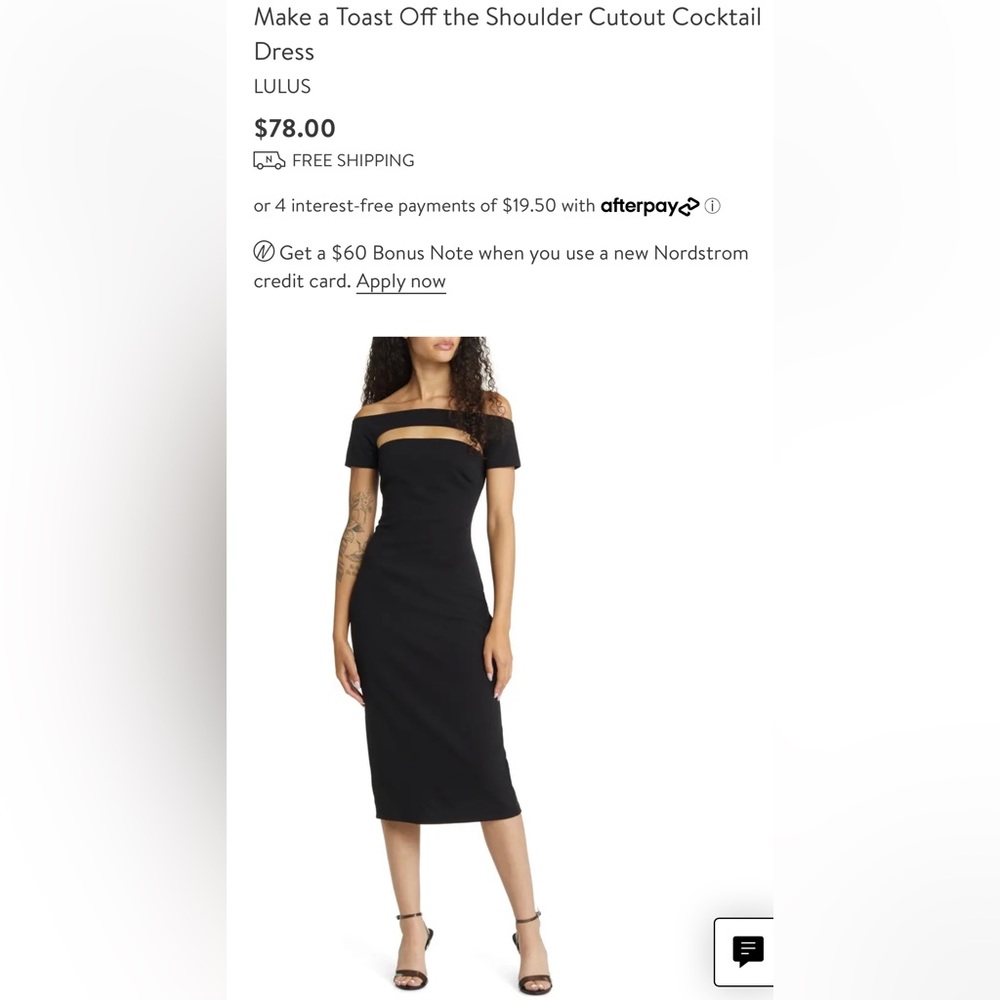 Lulu’s cutoff cocktail dress
